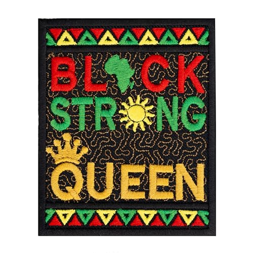 Aufnäher mit Aufschrift "Strong Queen", bestickt, afrozentrisches Power-Design, Größe 9,1 x 7,6 cm, zum Aufbügeln Aufnäher mit Aufschrift "Strong Queen", bestickt, afrozentrisches Power-Design, Größe 9,1 x 7,6 cm, zum Aufbügeln von Generic