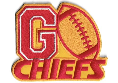 Aufnäher mit Chiefs-Logo, bestickt, American Football-Fan, Lieblings-Team, zum Aufbügeln oder Aufnähen Aufnäher mit Chiefs-Logo, bestickt, American Football-Fan, Lieblings-Team, zum Aufbügeln oder Aufnähen von Generic