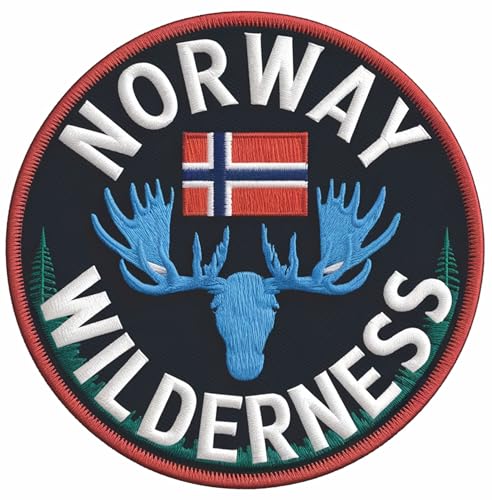 Aufnäher mit Norwegen-Flagge (8,9 cm), zum Aufbügeln oder Aufnähen, für Reisen, Skandinavien, Souvenir, Emblem, Touristenwappen, Urlaub, Rucksack, Geschenkflicken von Generic