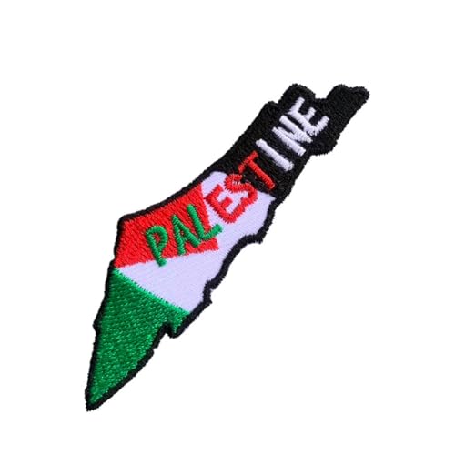 Aufnäher mit Palästina-Flagge, niedliches Dekor-Flicken für Kleid, Rucksäcke, Kleidung, Hosen, Jeans, Hüte, Stickerei-Applikation, DIY-Zubehör von Generic