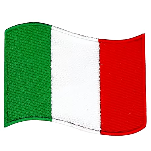 Aufnäher mit italienischer Flagge, bestickt, italienische Flagge, Applikationen, zum Aufbügeln oder Aufnähen, für Kleidung, Jeans, Rucksäcke, Kleidung, Jacken (7,6 cm Italien) von Generic