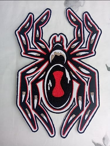 Aufnäher mit roter Spinne, bestickt, zum Aufbügeln, 17,8 x 29,1 cm, Unisex für alle Altersgruppen von Generic