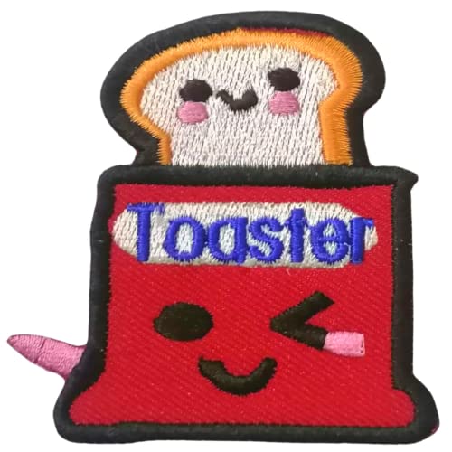 Aufnäher zum Aufbügeln, bestickt, Motiv: Toaster und Scheiben, Brot, Kunst, Kleidung, zum Aufbügeln Aufnäher zum Aufbügeln, bestickt, Motiv: Toaster und Scheiben, Brot, Kunst, Kleidung, zum Aufbügeln von Generic
