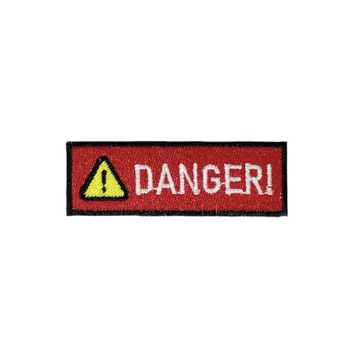 Aufnäher zum Aufbügeln mit Aufschrift "NH Danger Warnung", bestickt, für Dekoration Aufnäher zum Aufbügeln mit Aufschrift "NH Danger Warnung", bestickt, für Dekoration von Generic