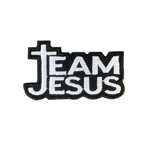 Aufnäher zum Aufbügeln mit Jesus-Team-Motiv, bestickt, zum Aufbügeln für Jeans, Kleidung, Mützen, Rucksäcke, Hüte von Generic