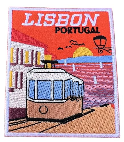Aufnäher zum Aufbügeln oder Aufnähen, Motiv: Lissabon, Portugal, 8,9 cm, für Reisen, Europa, Souvenir, Urlaub, Emblem, Geschenkflicken Aufnäher zum Aufbügeln oder Aufnähen, Motiv: Lissabon, Portugal, 8,9 cm, für Reisen, Europa, Souvenir, Urlaub, Emblem, Geschenkflicken von Generic