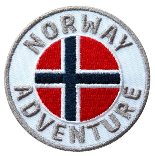 Aufnäher zum Aufbügeln oder Aufnähen, Motiv: Norwegen-Abenteuer, 7,6 cm, für Trekking, Wandern, Reisen, Souvenir, Flagge, Emblem, skandinavischer Rucksack, Geschenkflicken Aufnäher zum Aufbügeln oder Aufnähen, Motiv: Norwegen-Abenteuer, 7,6 cm, für Trekking, Wandern, Reisen, Souvenir, Flagge, Emblem, skandinavischer Rucksack, Geschenkflicken von Generic