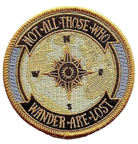 Aufnäher zum Aufbügeln oder Aufnähen, Motiv: "Not All Those Who Wander Are Lost", 7,6 cm, für Reisen, Souvenir, Abzeichen Wildnis, Camping, Wandern, Wanderwege, Abenteuer Aufnäher zum Aufbügeln oder Aufnähen, Motiv: "Not All Those Who Wander Are Lost", 7,6 cm, für Reisen, Souvenir, Abzeichen Wildnis, Camping, Wandern, Wanderwege, Abenteuer von Generic