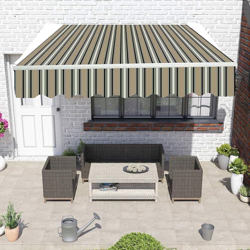Außen Markisenstoff Wasserdicht Markisen Ersatzstoff Canvas Markisenstoff Sonnenschutz Stoff Außen Markisenstoff (ohne Rahmen) Polsterstoff Meterware,001,(12x8ft) 3.6x2.5m von Generic