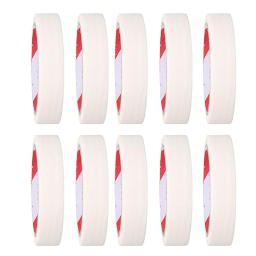 Autofarbe Klebeband Weißes Papierband für Künstlerisches Handwerk, Mühelose Entfernung für Malerei, für Home Office School Bastelkunst (10 Rollen) von Generic