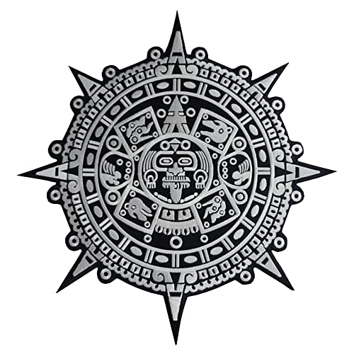 Azteken-Kalender groß Rückseite Patch Bügelbild Aufbügler Aufnäher von Generic