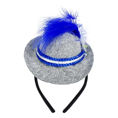 BAVARIAN Oktoberfest Headwear - dekorativer Hut mit Federn, Bequemer Kostümkopfschmuck | Party Requisiten Verkleidung Zubehör für Erwachsene Kinder, Bierfest Outfit Cosplay Kopfstück BAVARIAN Oktoberfest Headwear - dekorativer Hut mit Federn, Bequemer Kostümkopfschmuck | Party Requisiten Verkleidung Zubehör für Erwachsene Kinder, Bierfest Outfit Cosplay Kopfstück von Generic