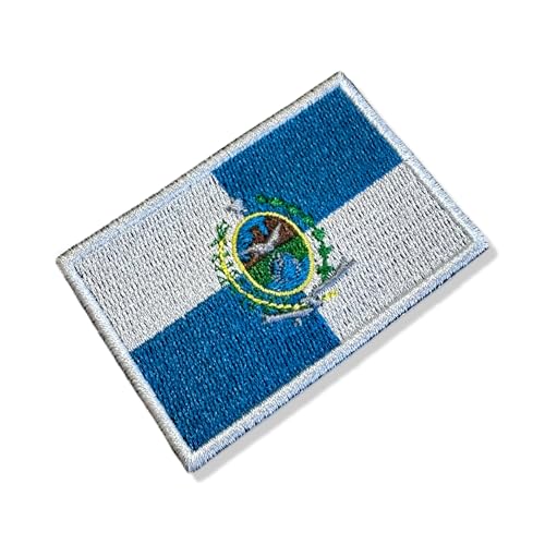 BE0136-006 Rio Janeiro Brasilien Flagge Stickerei Patch 7,6 x 5,1 cm (A) zum Bügeln oder Nähen von Generic