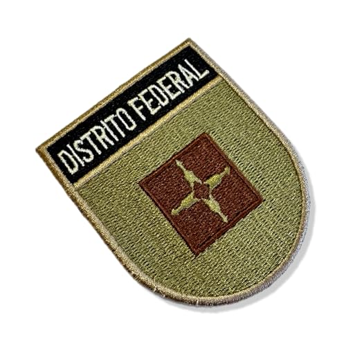 BE0154E-003 Distrito Bundesbrasilien bestickter Flaggenaufnäher, 6,7 x 8,9 cm (A), zum Bügeln oder Nähen von Generic