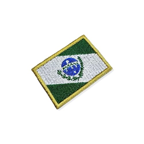 BE0174-011 Parana Brasil bestickter Flaggenaufnäher, 5,7 x 3,8 cm (A), zum Bügeln oder Nähen von Generic