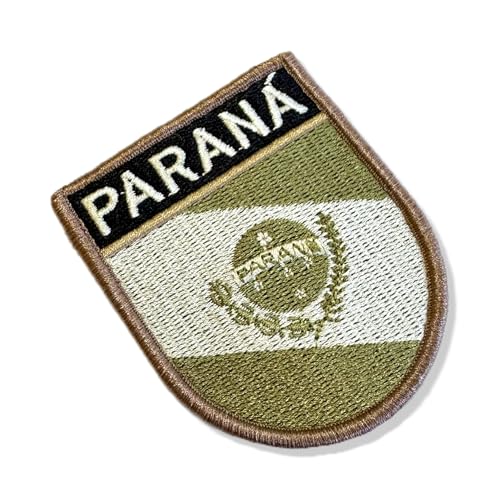 BE0174E-003 Parana Brasilien bestickte Flagge Patch 6,7 x 8,9 cm (B) Hakenverschluss von Generic