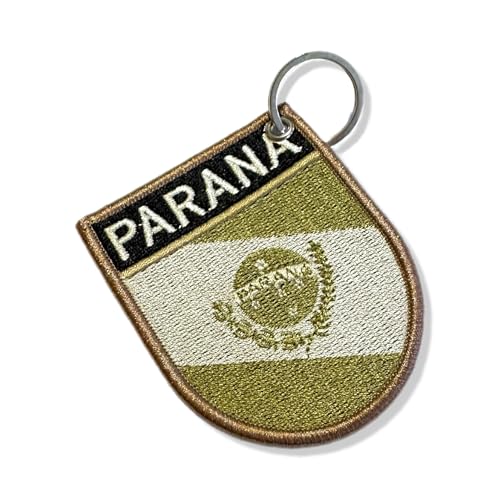 BE0174E-003 Parana Brasilien bestickte Flagge Patch 6,7 x 8,9 cm (C) Schlüsselanhänger von Generic