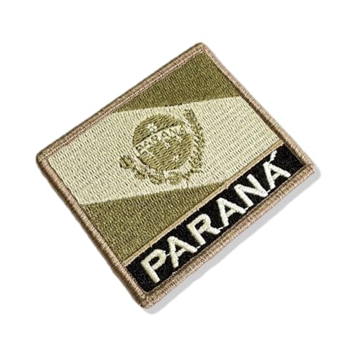 BE0174N-003 Paraná Brasilien bestickte Flagge Patch 7,6 x 6,3 cm (B) Hakenverschluss von Generic