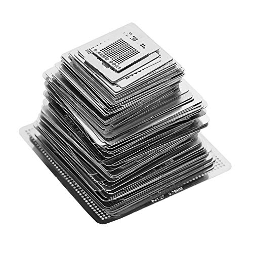 BGA -Neuballer -Schablone Premium Edelstahl Hitzefantes wiederverwendbares Re -Arbeit -Template -Kit für Laptop Motherboard GPU -Chip Reparatur Silber Farbe 130 Teile komplett Set BGA -Neuballer -Schablone Premium Edelstahl Hitzefantes wiederverwendbares Re -Arbeit -Template -Kit für Laptop Motherboard GPU -Chip Reparatur Silber Farbe 130 Teile komplett Set von Generic