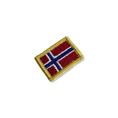 BP0054-031 Aufnäher mit Norwegen-Flagge, bestickt, 3,8 x 2,5 cm (B), Hakenverschluss von Generic