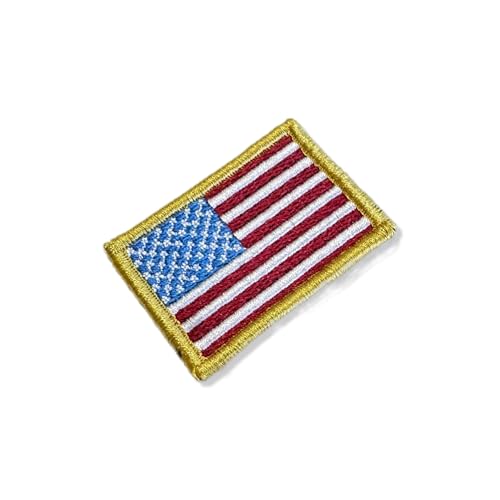 BP0055-011 Aufnäher mit USA-Flagge, bestickt, 5,7 x 3,8 cm (B), Hakenverschluss von Generic