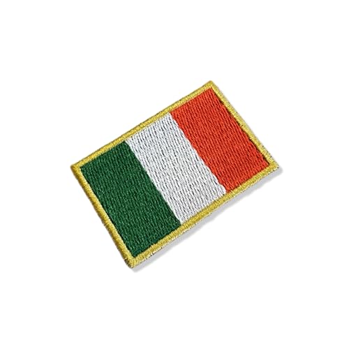 BP0059-011 Aufnäher mit Irland-Flagge, bestickt, 5,7 x 3,8 cm (A), zum Bügeln oder Nähen von Generic