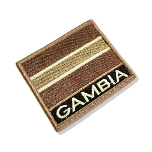 BP0196N-004 Gambia-Flagge, bestickt, 7,6 x 6,3 cm (B) Hakenverschluss von Generic