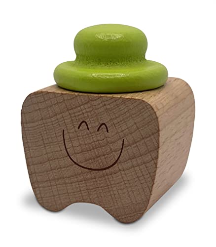 Baby Tooth Box, Sweet Natural Tooth Product in Tooth Shape with Funny Hat (Green) von Generic
