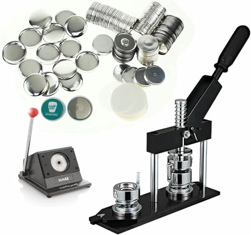 Badge Maker Machine, Button Maker Machine, Pin Badge Maker, Mehrere DIY-Drucksets für benutzerdefinierte Metall-Badges, mit 100 Sets Zubehör zur Buttonherstellung Badge Maker Machine, Button Maker Machine, Pin Badge Maker, Mehrere DIY-Drucksets für benutzerdefinierte Metall-Badges, mit 100 Sets Zubehör zur Buttonherstellung von Generic