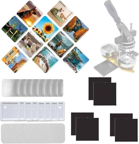 Badge Maker Machine, Material-Kit für die Herstellung von Foto-Kühlschrankmagneten, einschließlich Metallabdeckung, Rückabdeckung, Folie, Blankopapier und Magneten, für Verbrauchsmaterialien Badge Maker Machine, Material-Kit für die Herstellung von Foto-Kühlschrankmagneten, einschließlich Metallabdeckung, Rückabdeckung, Folie, Blankopapier und Magneten, für Verbrauchsmaterialien von Generic