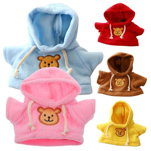 Bärenkleidung Bären Hoodie Kleidung 5pcs Puppe Kleidung findet 6-8 Zoll Bären süße gefüllte Tiere Kleidung für DIY-Dressing Bären Spielzeug Weihnachts-Outfit von Generic