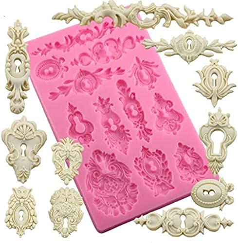 Barock-Schnörkel-Relief-Kuchen-Silikonformen, europäischer Rahmen, Kuchen, Bordüre, Krempe, Dekoration, Form, Relief, Blume, Spitze, Kuchenmatte, Silikon, Fondantform, Vintage, Sugarcraft, geformte Barock-Schnörkel-Relief-Kuchen-Silikonformen, europäischer Rahmen, Kuchen, Bordüre, Krempe, Dekoration, Form, Relief, Blume, Spitze, Kuchenmatte, Silikon, Fondantform, Vintage, Sugarcraft, geformte von Generic