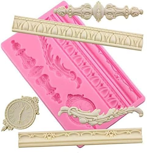 Barock-Schnörkel-Relief-Kuchen-Silikonformen, europäischer Rahmen, Kuchen, Bordüre, Krempe, Dekoration, Form, Relief, Blume, Spitze, Kuchenmatte, Silikon, Fondantform, Vintage, Sugarcraft, geformte Barock-Schnörkel-Relief-Kuchen-Silikonformen, europäischer Rahmen, Kuchen, Bordüre, Krempe, Dekoration, Form, Relief, Blume, Spitze, Kuchenmatte, Silikon, Fondantform, Vintage, Sugarcraft, geformte von Generic