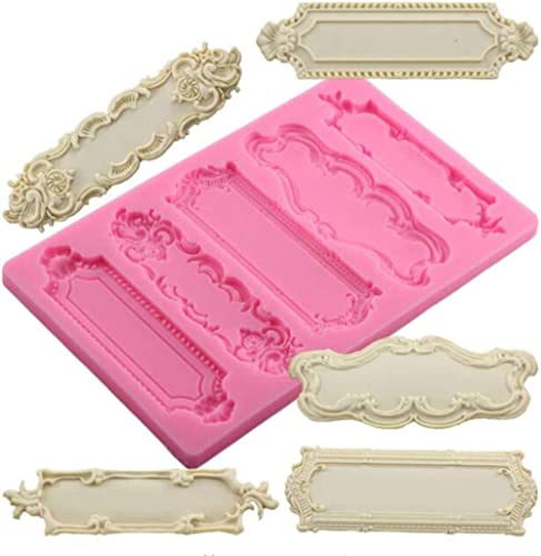 Barock-Schnörkel-Relief-Kuchen-Silikonformen, europäischer Rahmen, Kuchen, Bordüre, Krempe, Dekoration, Form, Relief, Blume, Spitze, Kuchenmatte, Silikon, Fondantform, Vintage, Sugarcraft, geformte Barock-Schnörkel-Relief-Kuchen-Silikonformen, europäischer Rahmen, Kuchen, Bordüre, Krempe, Dekoration, Form, Relief, Blume, Spitze, Kuchenmatte, Silikon, Fondantform, Vintage, Sugarcraft, geformte von Generic