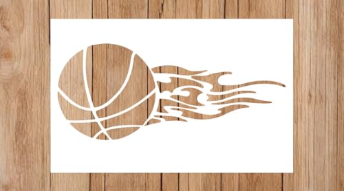 Basketball-Schablone – Sport-Schablone, Schablonen Basketball, Kunst-Schablonen, Schablone Basketball | Ballsport, Zeichnen, Malschablonen, quadratisch, wiederverwendbare Schablonen zum Malen auf von Generic