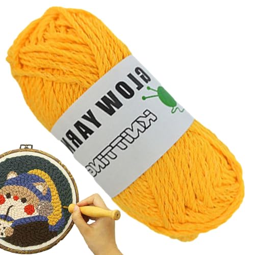 Bastelgarn - Helles Baumwollgarn, weiches Garn zum Häkeln | DIY-Projekte Leuchtendes Garn, Häkelgarn aus Polyester 2 mm, vielseitig einsetzbar für Puppen, Kunst, Bastelgarn - Helles Baumwollgarn, weiches Garn zum Häkeln | DIY-Projekte Leuchtendes Garn, Häkelgarn aus Polyester 2 mm, vielseitig einsetzbar für Puppen, Kunst, von Generic