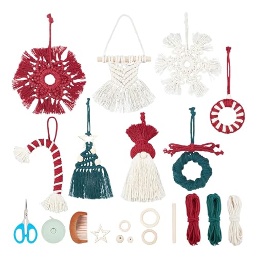 Bastelset für Erwachsene, Schmuckherstellungsset | Handgefertigte hängende Ornamente Kits | Quasten-Anhänger Set, handgewebte Heimdekoration von Generic