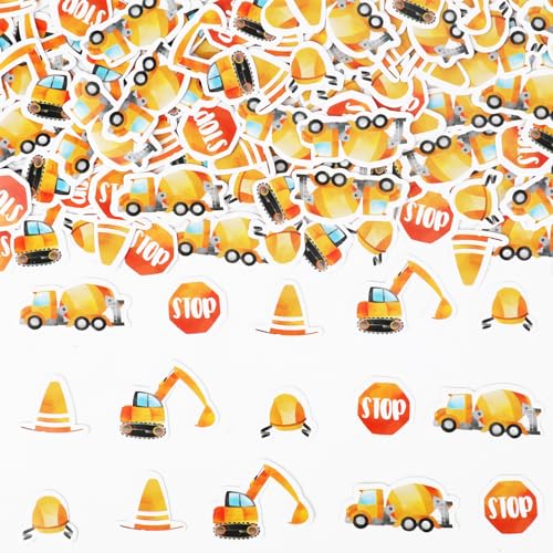 Bau Party Konfetti Bau Party Supplies Bau Tisch Konfetti Bauwagen Tischdekorationen Bau Geburtstag Babyparty Party Zone Partyzubehör für Jungen von Generic