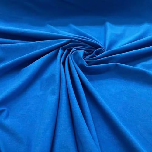 Baumwoll-Spandex-Jersey-Stoff – 4-Wege-Stretch – 152,4 cm Breite – ideal für T-Shirts, Kleider, Sportbekleidung (Aqua, 91 cm) von Generic