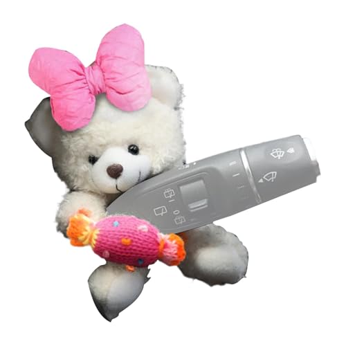 Bear Car Gear Decoration Teddybärpuppe mit Wechselstab, Plüschstoff Dekoratives Werkzeug für Limousine, und LKW von Generic