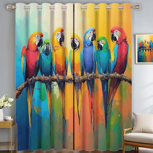 Bedruckte Vorhänge Farbe Vogel Filialen Blickdicht Vorhang orange Farbe mit Ösen Gardinen Deko Ösenvorhang Dekoschal Dekogardinen H175 x B140 cm Wärmeisolierend Curtains Bedruckte Vorhänge Farbe Vogel Filialen Blickdicht Vorhang orange Farbe mit Ösen Gardinen Deko Ösenvorhang Dekoschal Dekogardinen H175 x B140 cm Wärmeisolierend Curtains von Generic