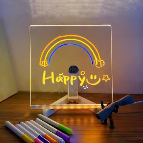 Beleuchtete Acryltafel – LED-Nachrichtenbrett, LED-Schreibtafel, LED-Acryl-Schreibtafel, beleuchtetes Zeichenbrett, Acryl-LED-Schreibtafel für Schlafzimmer, Klassenzimmer von Generic