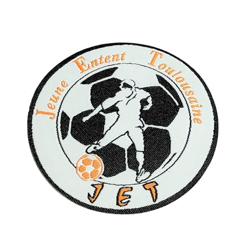 Bestickter Aufnäher – rundes Abzeichen-Design für Kleidung, Hüte, Rucksäcke oder Uniformen – einfach zu nähen für Reisen, Arbeit (Fußball) von Generic