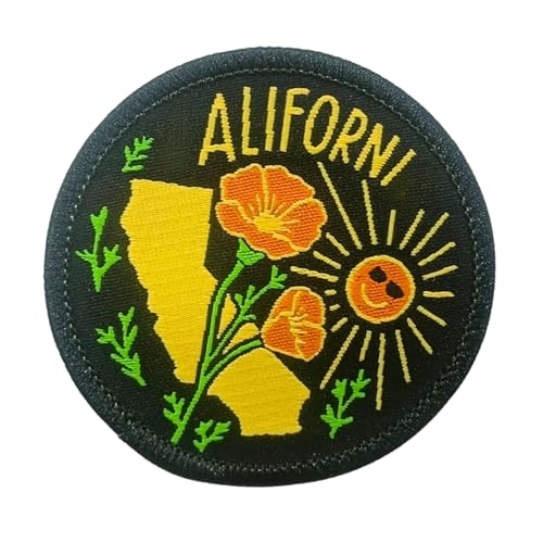 Bestickter Aufnäher – rundes Abzeichen-Design für Kleidung, Hüte, Rucksäcke oder Uniformen – einfach zum Aufnähen oder Aufbügeln für Reisen, Arbeit (rund) von Generic