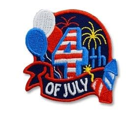 Bestickter Aufnäher zum Aufbügeln, Motiv: 4. Juli, patriotisches Unabhängigkeitstag, 5,1 cm Bestickter Aufnäher zum Aufbügeln, Motiv: 4. Juli, patriotisches Unabhängigkeitstag, 5,1 cm von Generic