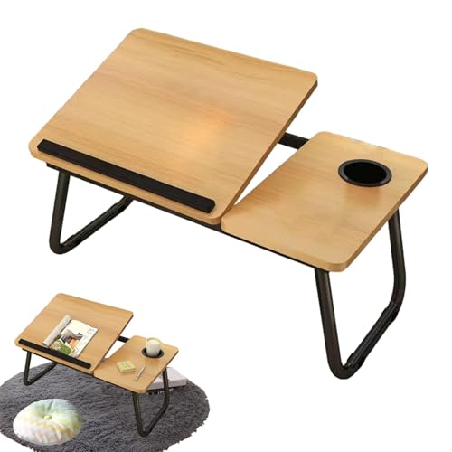 Bettschreibtisch für Laptop, klappbar, für Laptop – faltbarer Laptop-Schreibtisch mit Getränkehalter | Zeichentisch für Laptop, verstellbares Bett Bettschreibtisch für Laptop, klappbar, für Laptop – faltbarer Laptop-Schreibtisch mit Getränkehalter | Zeichentisch für Laptop, verstellbares Bett von Generic