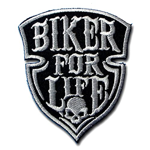 Biker for Life Live Free Ride Free Patch bestickt zum Aufbügeln auf Biker Rider Chopper Motorradjacke Weste Kostüm von Generic