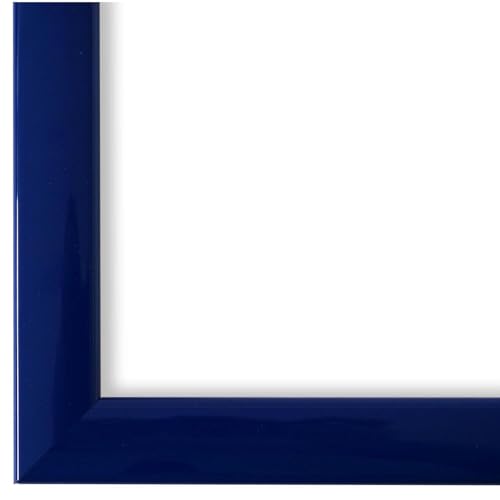 Bilderrahmen Blau 40x60-40x60 cm - Modern, Shabby, Vintage - Alle Größen - handgefertigter Massiv-Holz Rahmen - München von Generic