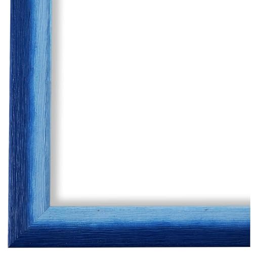 Bilderrahmen Blau Hell-Blau 30x40-30x40 cm - Modern, Shabby, Vintage - Alle Größen - handgefertigter Massiv-Holz Rahmen - München von Generic