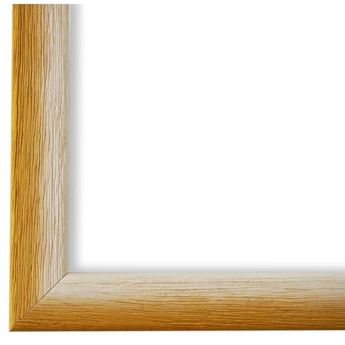 Bilderrahmen Gelb Weiß 30x40-30x40 cm - Modern, Shabby, Vintage - Alle Größen - handgefertigter Massiv-Holz Rahmen - München von Generic